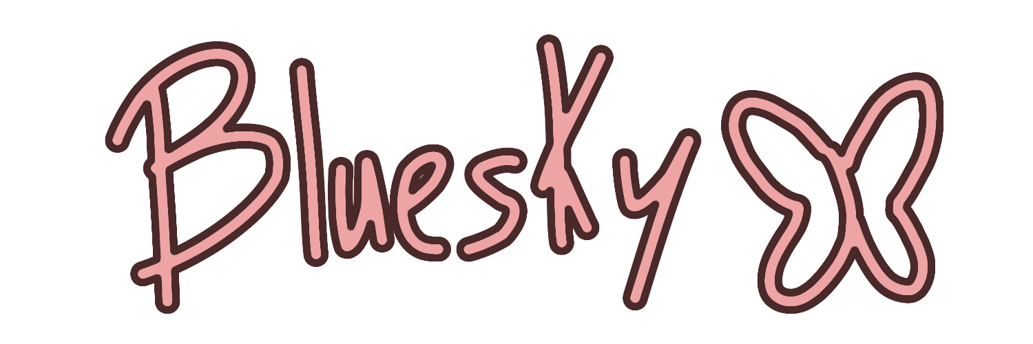 logo BlueSky fait et écrit à la main