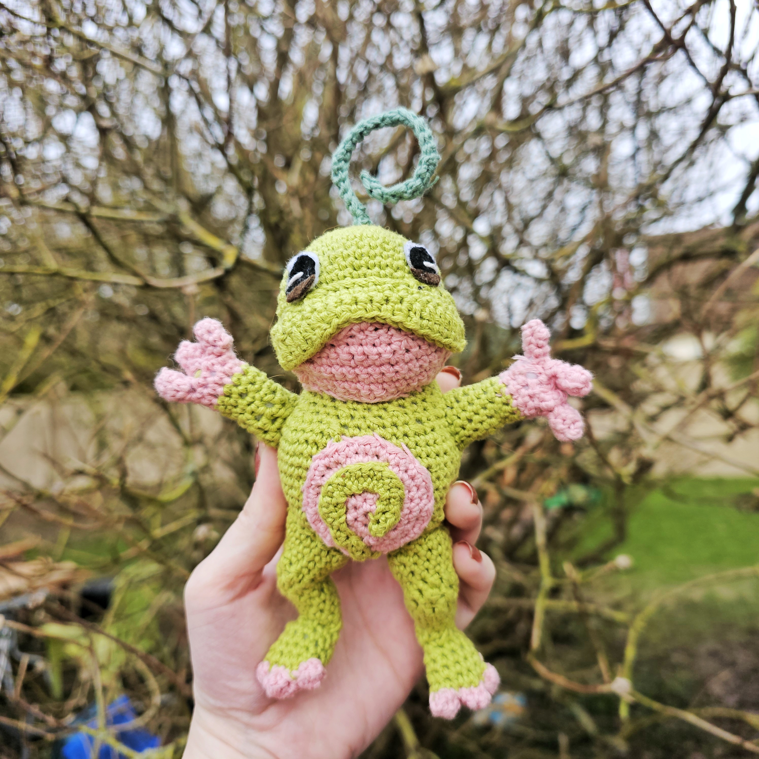 Photo d'un Tarpaud (pokémon grenouille) en crochet