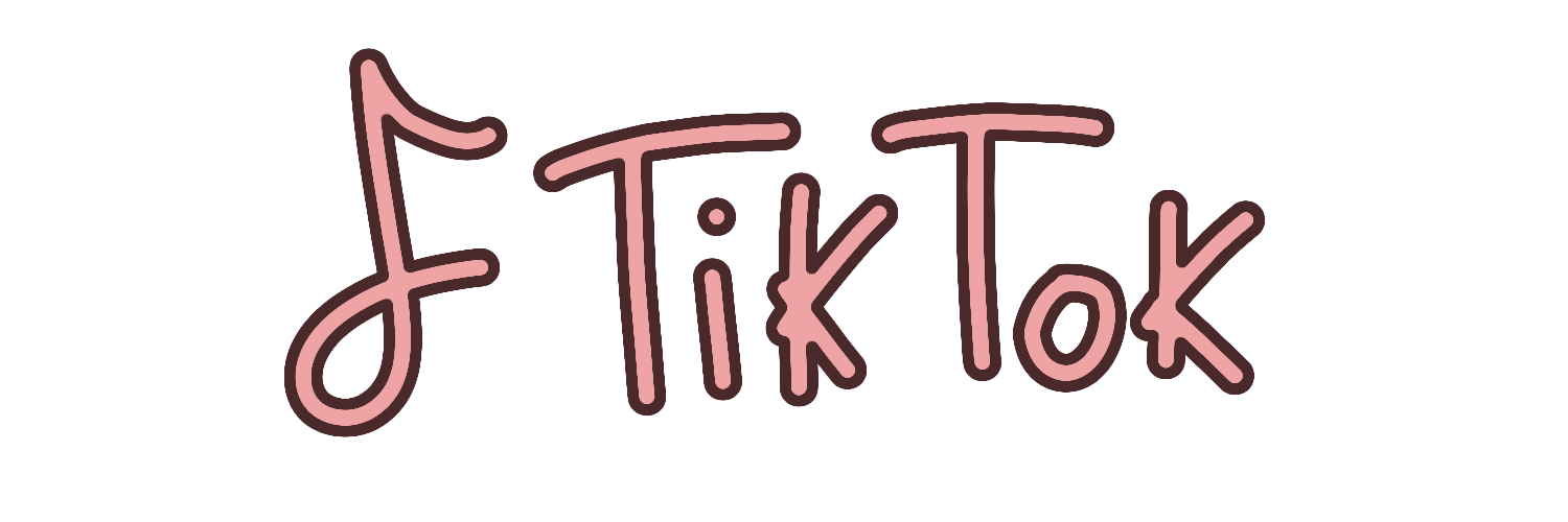 logo TikTok fait et écrit à la main